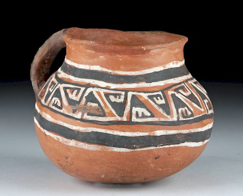 Hopi Homolovi Pottery Handled Mug w/ Geometric Motifs