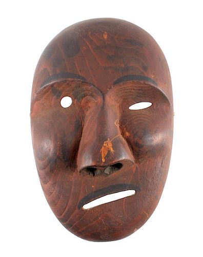 Kings Island Eskimo Carved Wooden Mask c.1890-1900