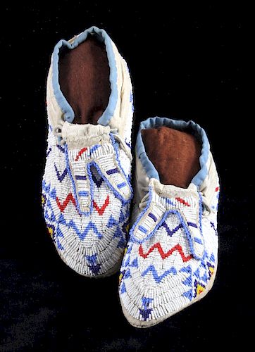 Sioux Native American Beaded Moccasins