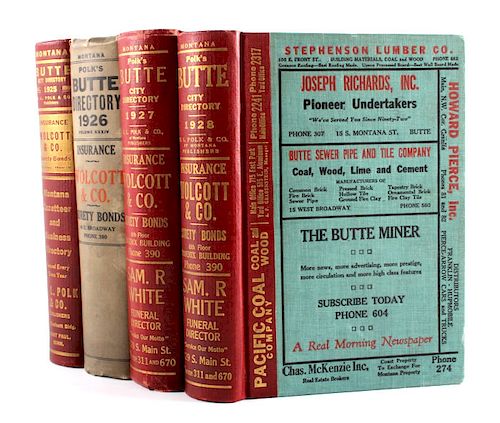1925-28 Butte Montana Polk Directory Collection