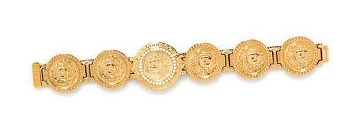 An 18 Karat Yellow Gold and Diamond Wristwatch, Gianni Versace, 81.30 dwts.