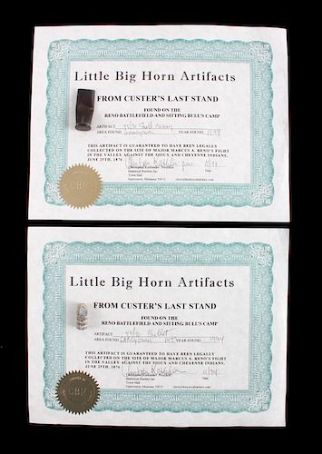 Battle of the Little Bighorn Artifacts with COA