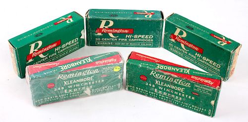 5 Boxes Remington .348 Winchester Ammo