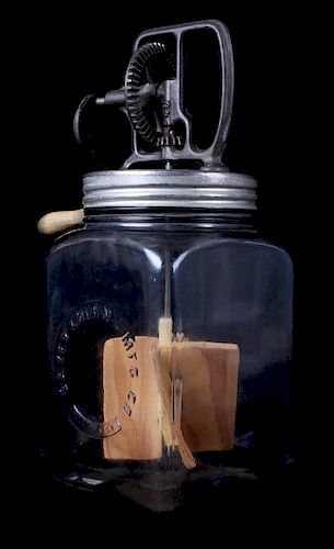 Antique Dazey No. 40 Butter Churn with Glass Jar