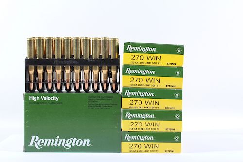 120 Un-Fired Rounds of Remington 270 Win 150gr