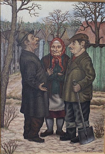 Julij Vedernikov, Russian, b. 1943, Oil on Canvas