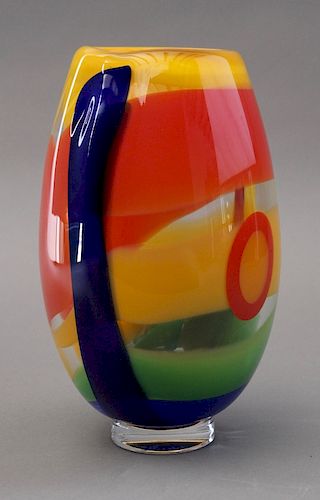 Berit Johansson, Swedish Modern Art Glass Vase