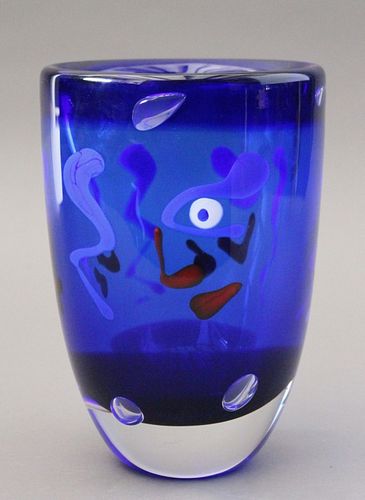 Carlos R. Pebaque, Swedish Art Glass Vase