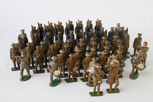Group of Pre-WWII Cast Metal Toy Figurines