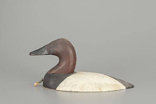 Canvasback Wooden Wing Duck, Charles N. Barnard (1876-1958)