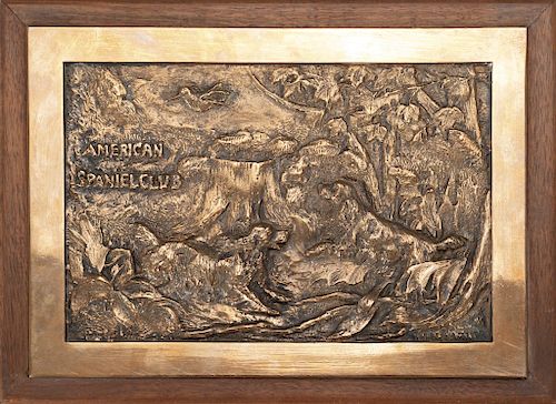 American Spaniel Club Bronze Relief, William Mackarness