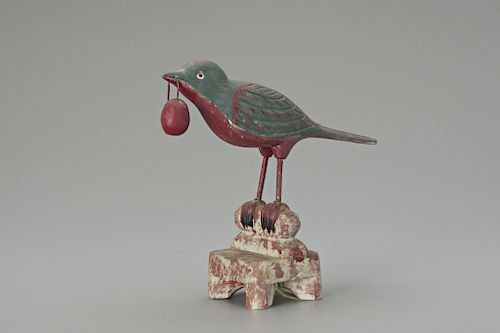 Songbird with Cherry, Joseph Romuald Bernier (1873-1952)