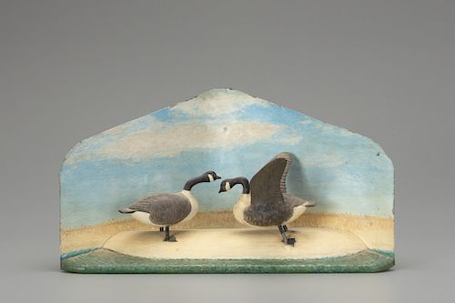 Miniature Goose Pair, "Ducker" Dan Freeman