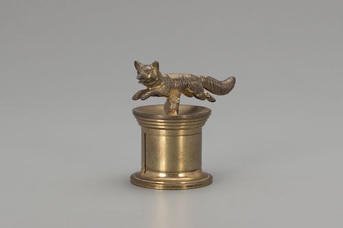 Brass Fox Stamp Dispenser