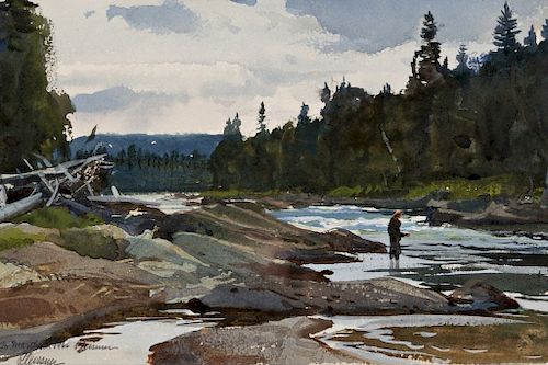 Ogden M. Pleissner (1905-1983) Study for Upper Malbaie, Grande River