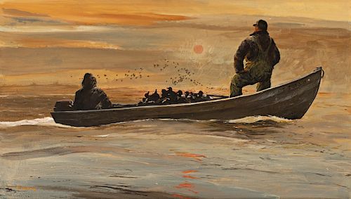 Chet Reneson (b. 1934) Duck Hunting