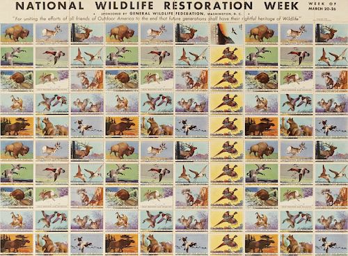 Three Wildlife Stamp Works National Wildlife Restoration Week