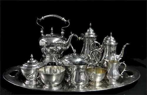 10 PC. STERL. SILVER TEA & COFFEE SERVICE BY LUNT