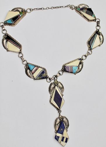 Native American Inlay Stone Necklace