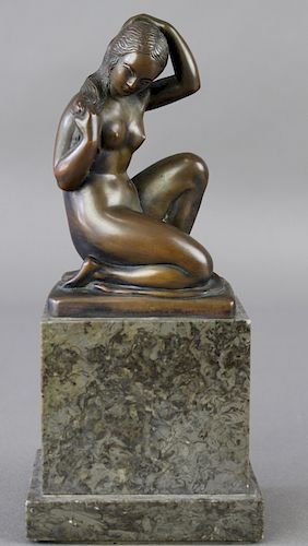 Hermann Holl, b. 1891 Art Deco Nude Bronze