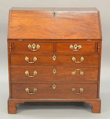 George II mahogany slant lid desk, circa 1780. ht. 42in., wd. 37 1/2in.