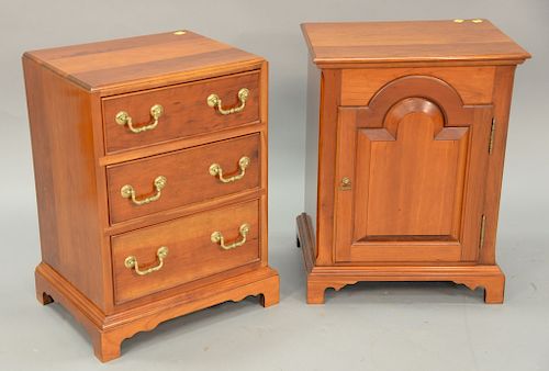 Two cherry diminutive chests. ht. both 22in. wd. 17in. and 15 1/2in.