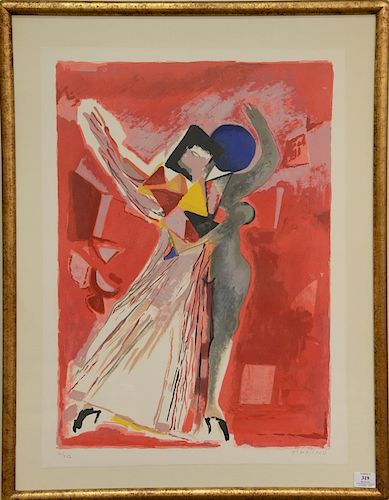 Marino Marini (1901-1980) color lithograph, La Traviata, Metropolitan Opera Fine Art, pencil signed lower right: Marino, numbered 20...