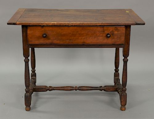 Tavern Table with drawer, 18th century (restored). ht. 28in., top: 25" x 38"