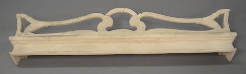 Set of six custom carved window valances. lg. 48 1/2in. and 80in.