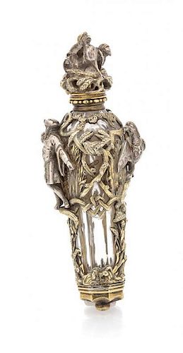 A Gilt Silver and Glass Perfume Decanter, Boucheron,