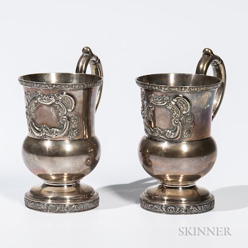 Two Ball, Tompkins & Black Coin Silver Cups