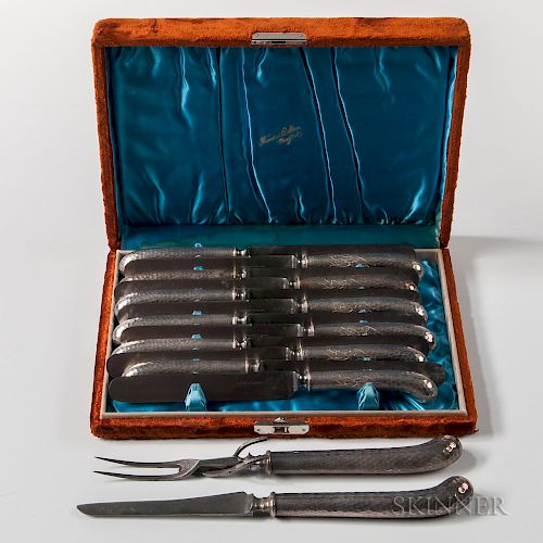 Fourteen Theodore Starr Sterling Silver Knives