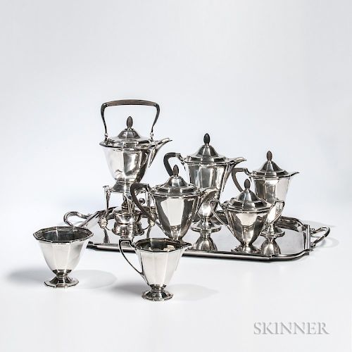 Eight-piece Tiffany & Co. Sterling Silver Tea and Coffee Service