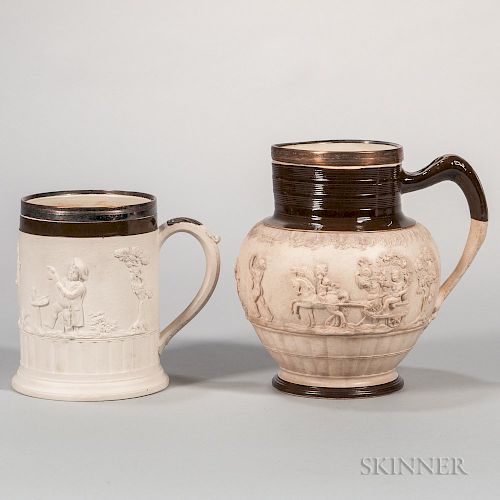 Two Adams Stoneware Items