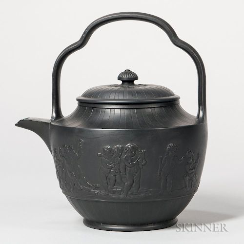 Wedgwood & Bentley Black Basalt Punch Pot and Cover