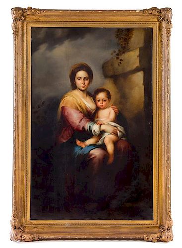 Italian School, (19th Century), Mother and Child Seated Before a Wall