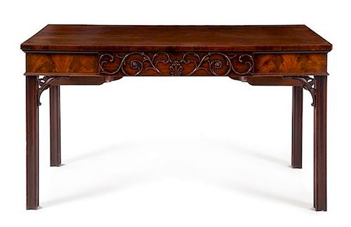 A Georgian Style Mahogany Sideboard Height 36 x width 66 x depth 29 3/4 inches.