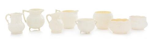 * Four Belleek Creamer and Sugar Sets Height of tallest 3 5/8 inches.