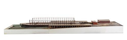 * A Model of a Marine Railway Height of model 14 3/4 x width 24 1/4 x length 132 1/4 inches.