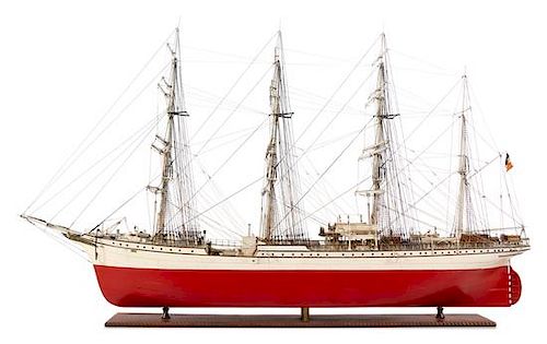 * A Ship Model of "L'Avenir" Height of model 50 x length 82 1/2 inches.