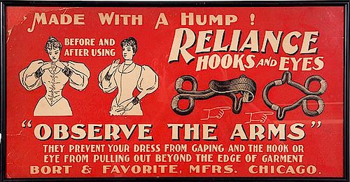 MILLINERY ADVERTISING SIGN, 