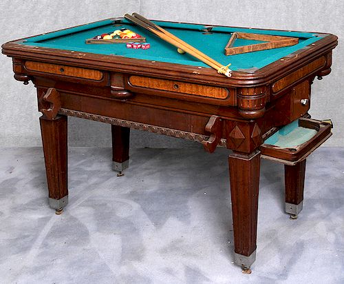 VICTORIAN STYLE POOL TABLE
