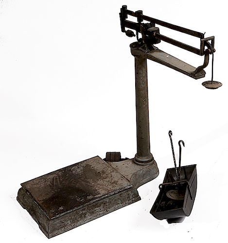 COUNTRY STORE PLATFORM SCALE WITH WEIGHTS