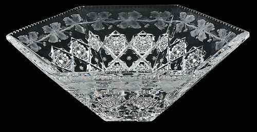 Sinclaire Brilliant Period Cut Glass Bowl
