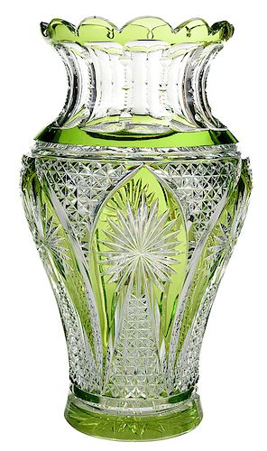 Brilliant Period Cut Glass Vase