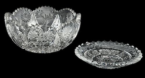 Tuthill Brilliant Period Cut Glass Bowl/Plate