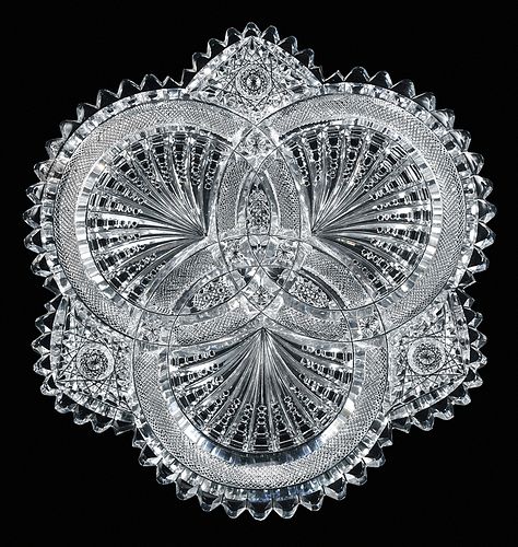 Hawkes Brilliant Period Cut Glass Plate