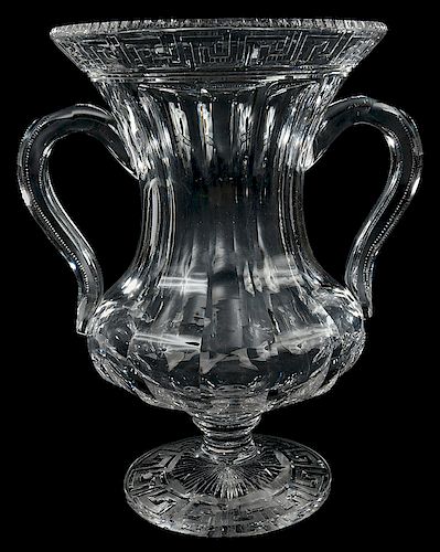 Hawkes Brilliant Period Cut Glass Loving Cup