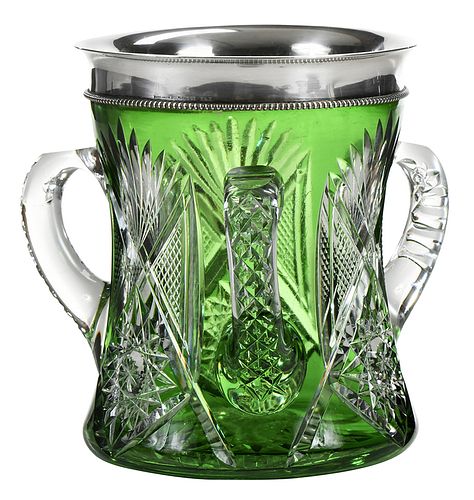 Dorflinger Brilliant Period Cut Glass Trophy Vase