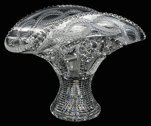 Tuthill Brilliant Cut Glass Vase